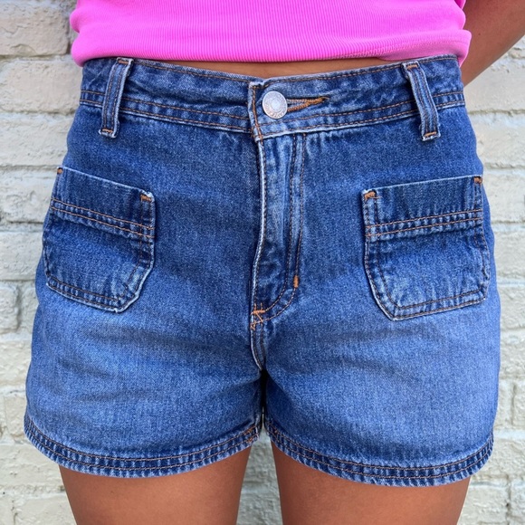 Vintage Old Navy Patch Pocket Denim Shorts - Picture 1 of 4